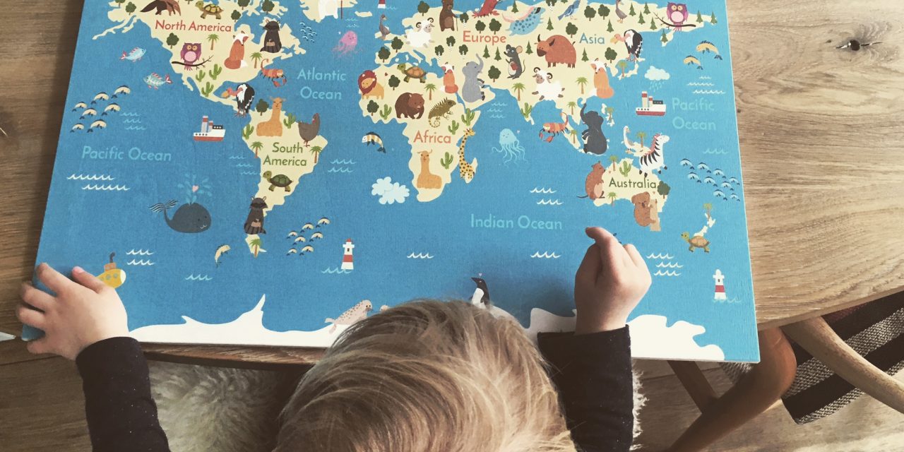 Wereldkaart voor kids
